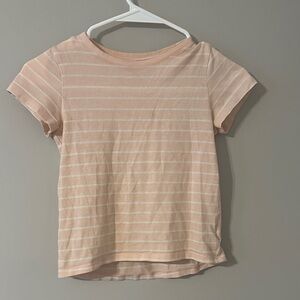 Old Navy Light Pink Striped Kids Tee